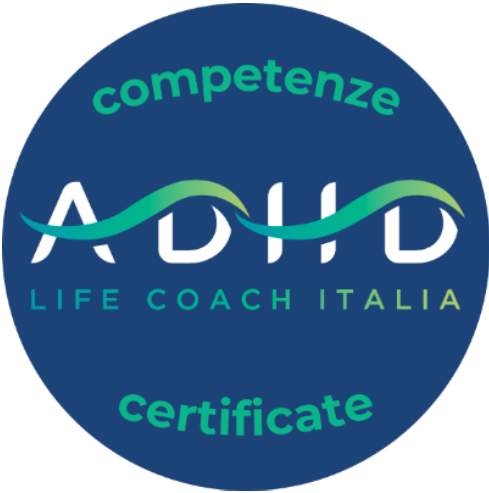 Badge certificazione ADHD Life Coach Italia — Silvia Oddone
